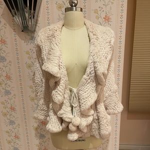 Rabbit fur shawl